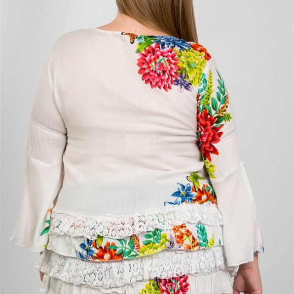 Plus Size Ruffle Top - Picture 3 of 4